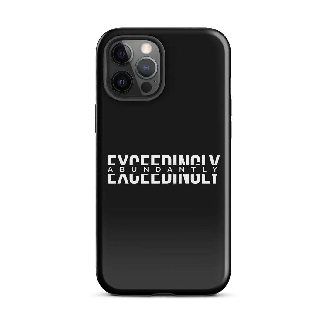 Christian Phone Case Exceedingly Abundantly Black for iPhone® iPhone® Phone Cases Glossy iPhone 12 Pro Max 