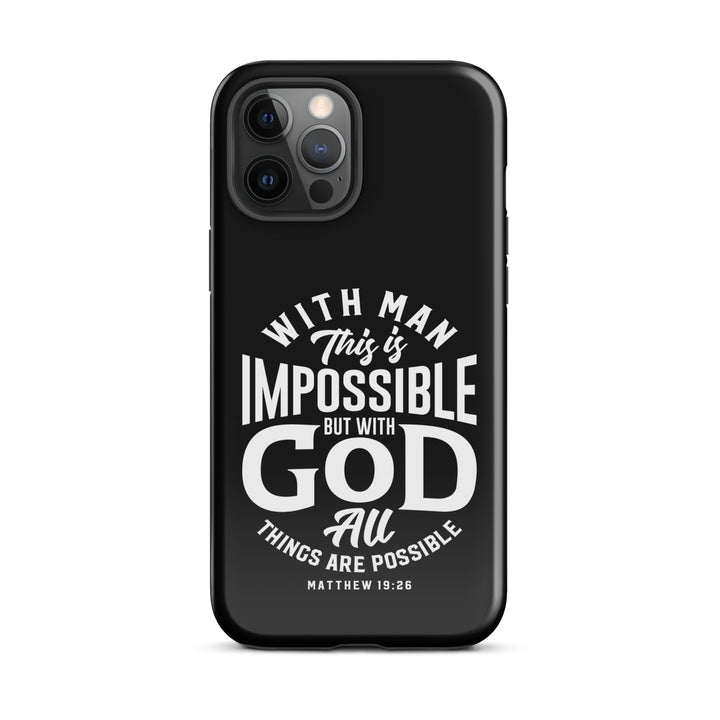 Christian Phone Case All Things Possible Black for iPhone® iPhone® Phone Cases Glossy iPhone 12 Pro Max 