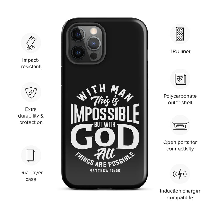 Christian Phone Case All Things Possible Black for iPhone® iPhone® Phone Cases   
