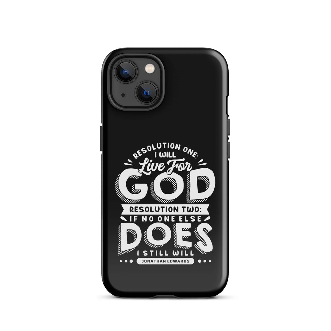 Christian Phone Case Jonathan Edwards Live For God Black for iPhone® iPhone® Phone Cases Glossy iPhone 13