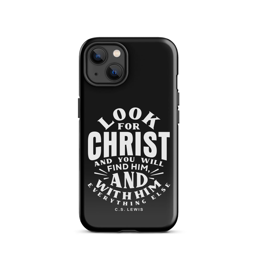 Christian Phone C.S. Lewis Case Look For Christ Black for iPhone® iPhone® Phone Cases Glossy iPhone 13