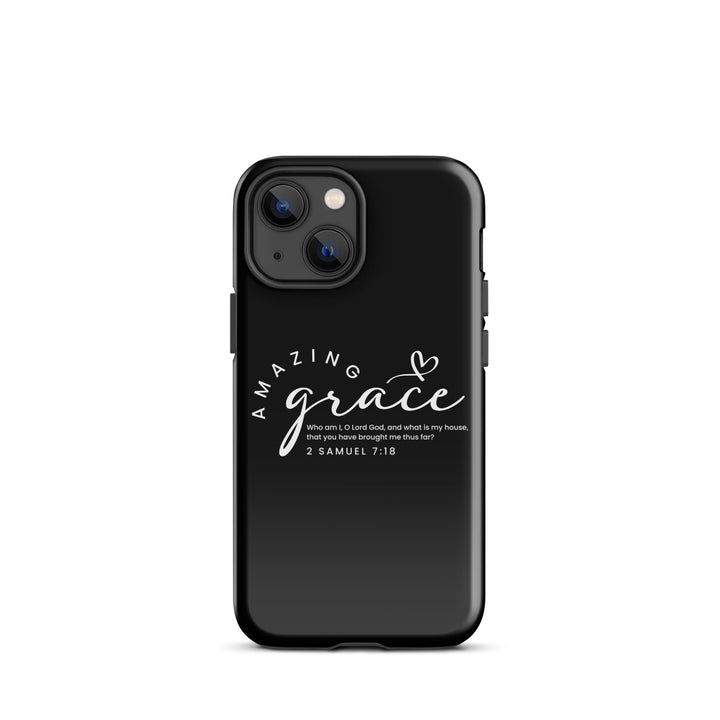 Christian Phone Case Amazing Grace Heart Black for iPhone® iPhone® Phone Cases Glossy iPhone 13 mini 