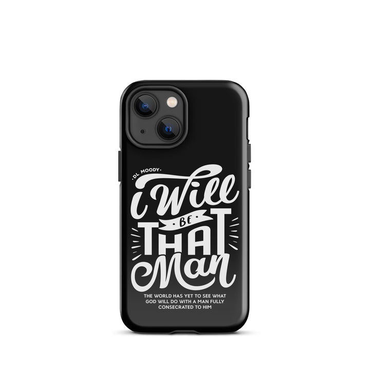 Christian Phone Case D.L. Moody's I Will Be That Man Black for iPhone® iPhone® Phone Cases Glossy iPhone 13 mini