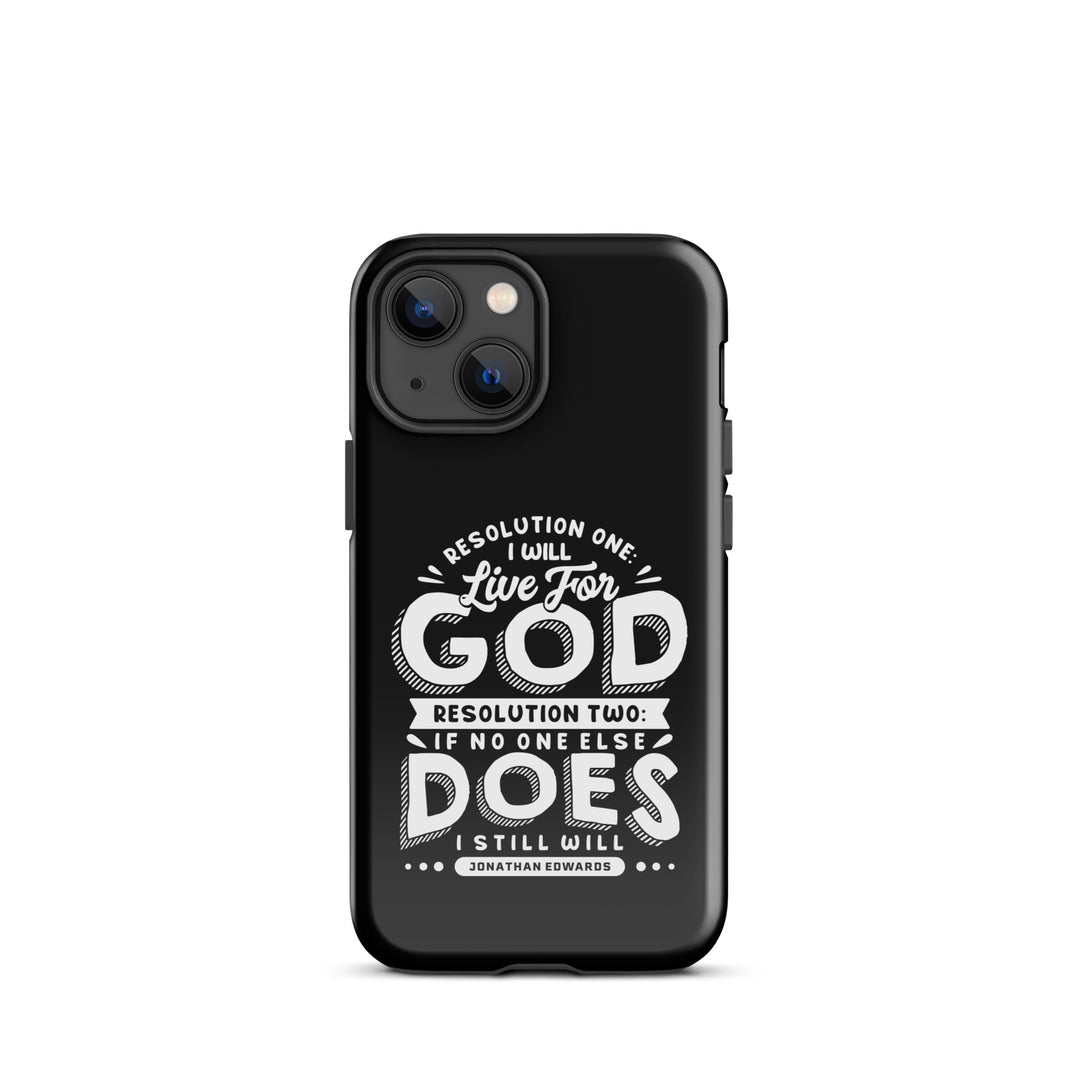 Christian Phone Case Jonathan Edwards Live For God Black for iPhone® iPhone® Phone Cases Glossy iPhone 13 mini