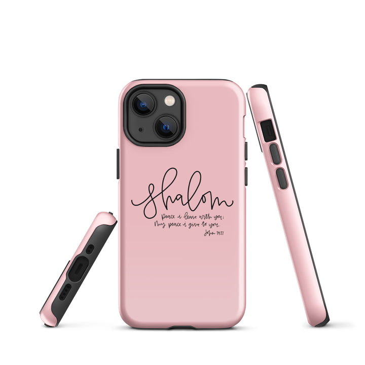 Christian Phone Case Shalom Pink for iPhone® iPhone® Phone Cases   