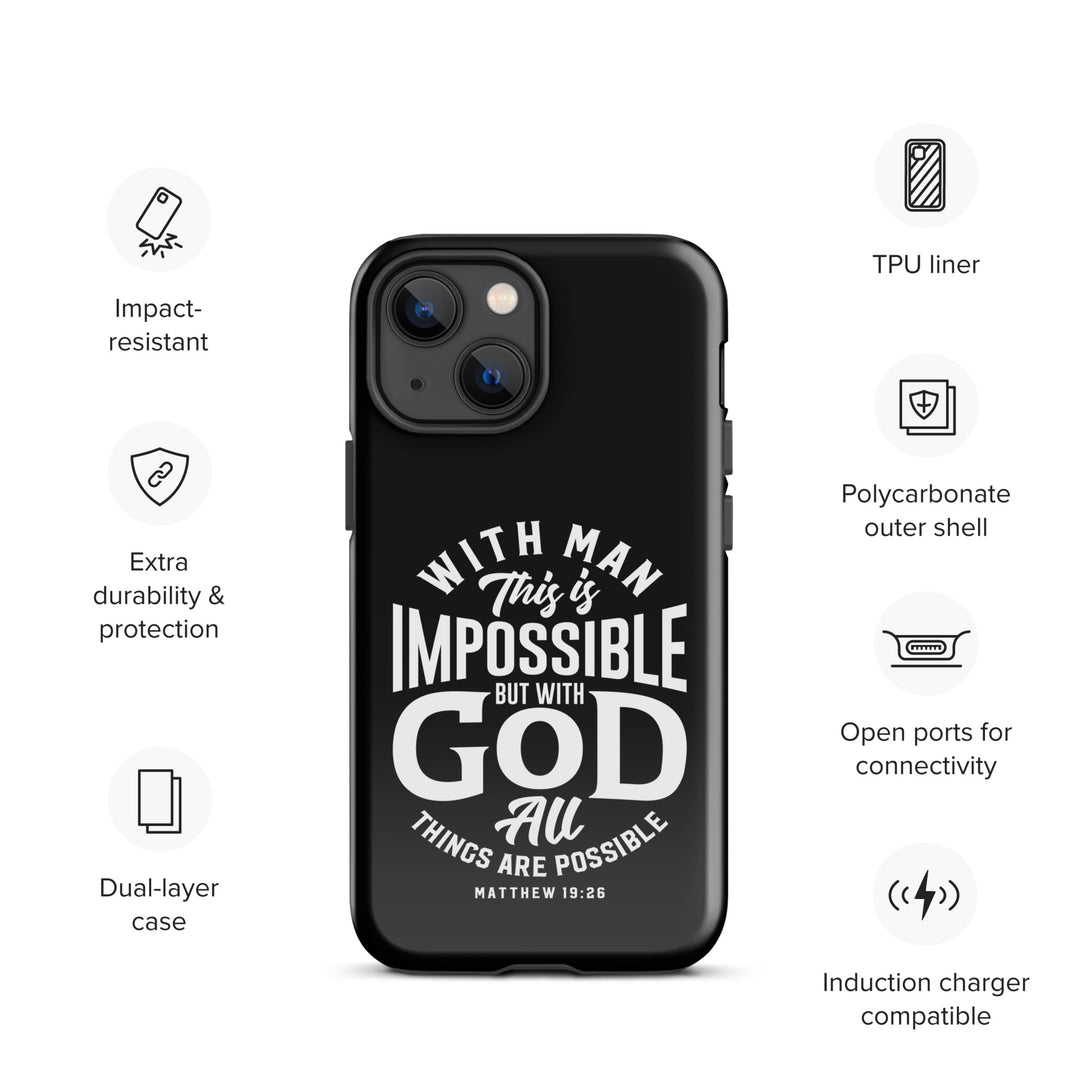 Christian Phone Case All Things Possible Black for iPhone® iPhone® Phone Cases   