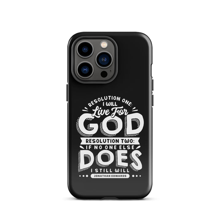 Christian Phone Case Jonathan Edwards Live For God Black for iPhone® iPhone® Phone Cases Glossy iPhone 13 Pro