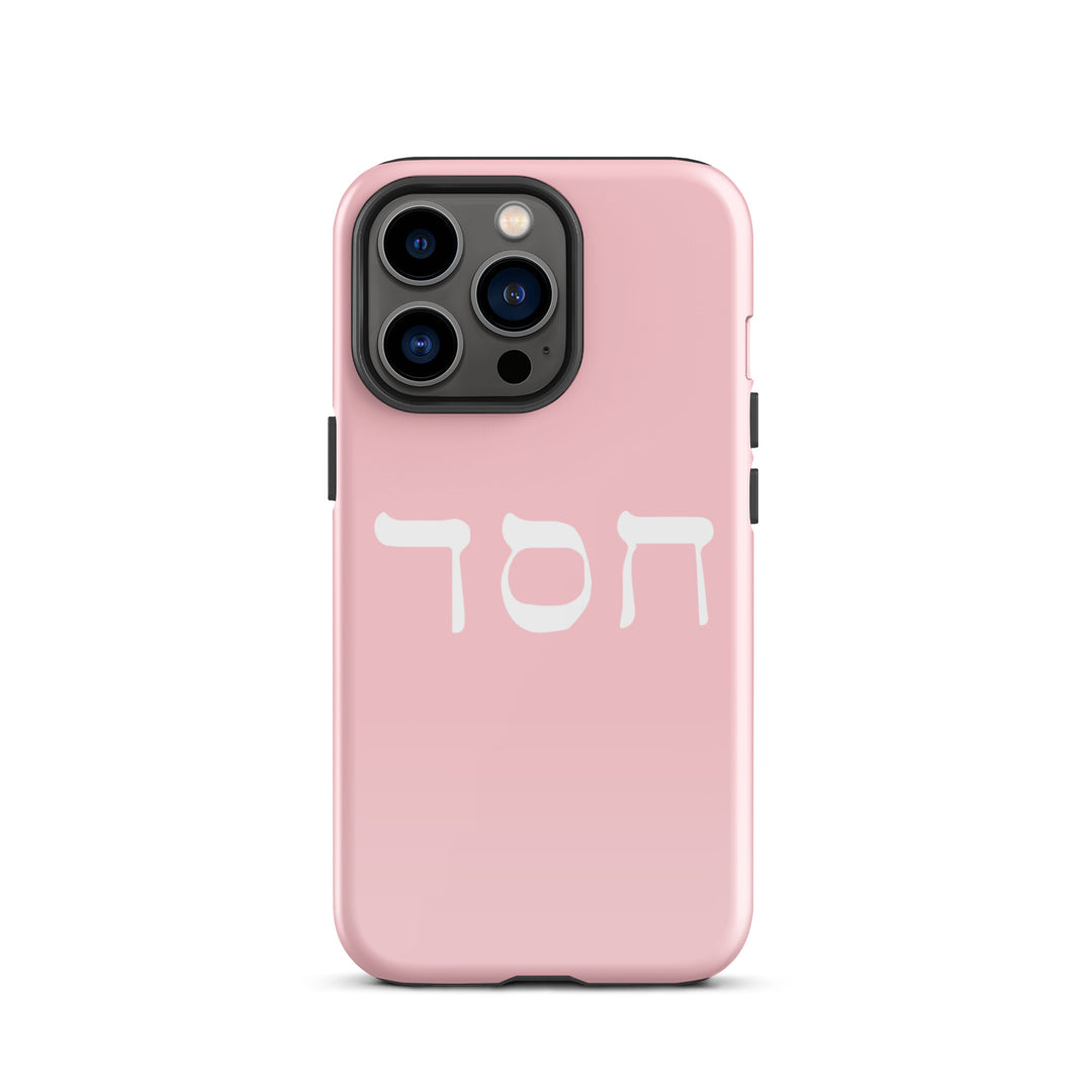 Christian Phone Case Hesed Hebrew Script Pink for iPhone® iPhone® Phone Cases Glossy iPhone 13 Pro 