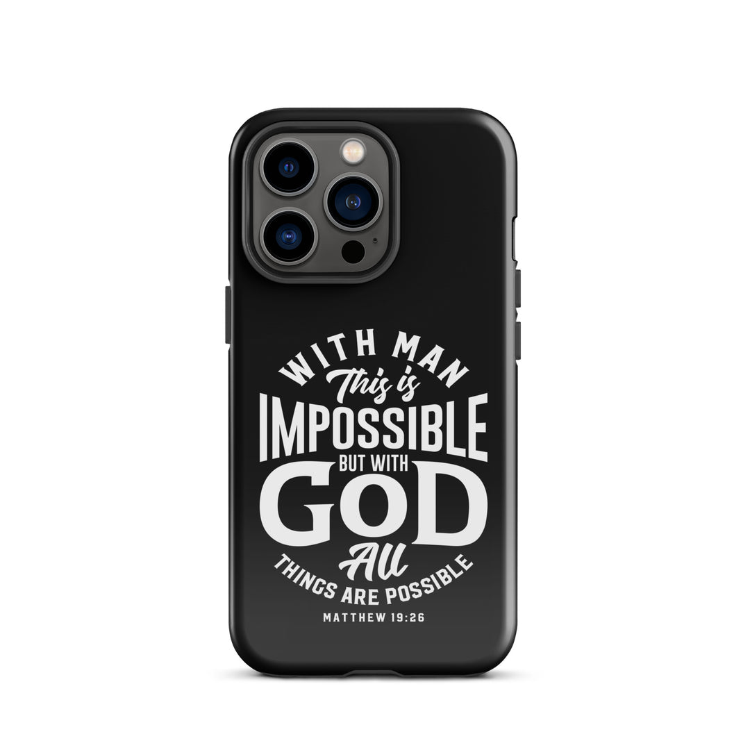 Christian Phone Case All Things Possible Black for iPhone® iPhone® Phone Cases Glossy iPhone 13 Pro 