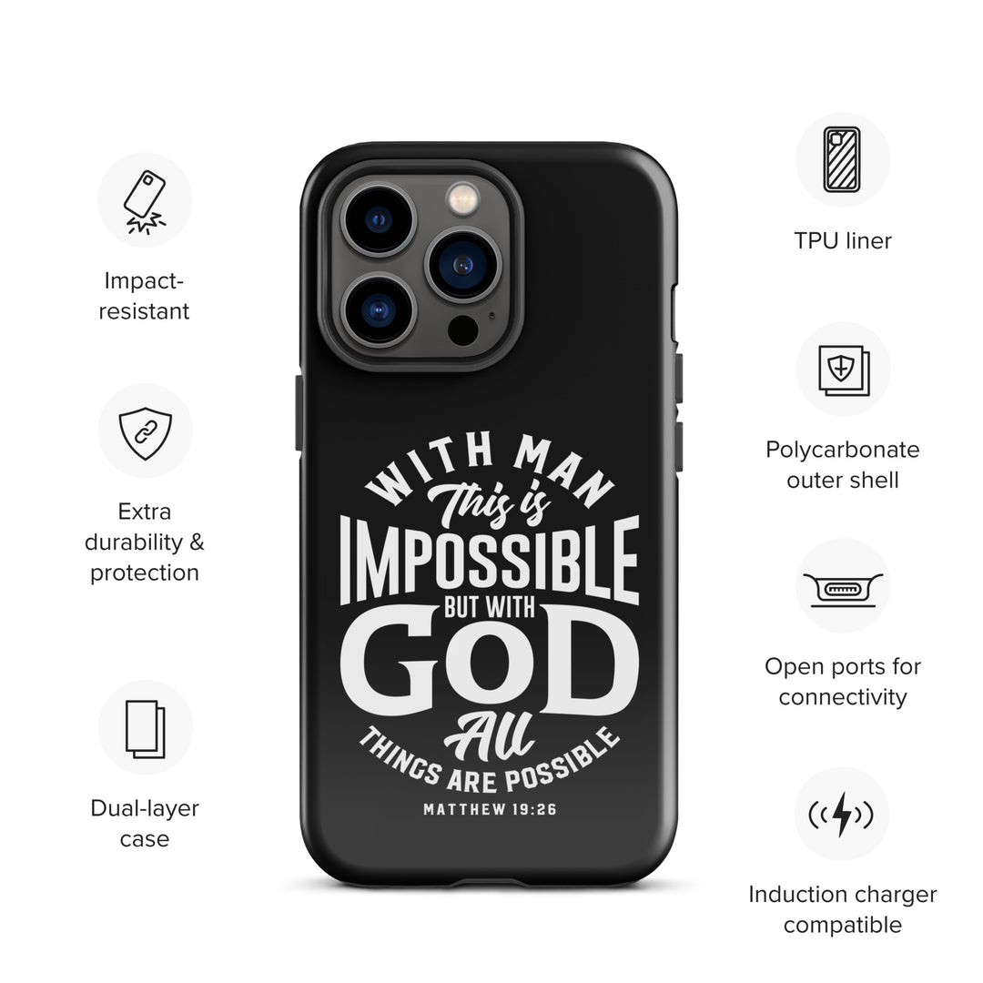 Christian Phone Case All Things Possible Black for iPhone® iPhone® Phone Cases   