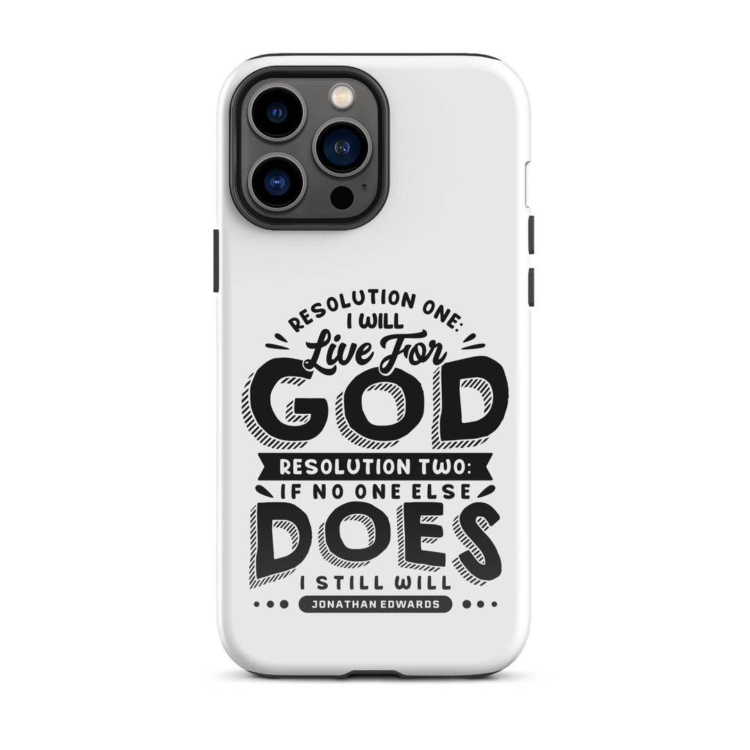 Christian Phone Case Jonathan Edwards Live For God White for iPhone® iPhone® Phone Cases Glossy iPhone 13 Pro Max