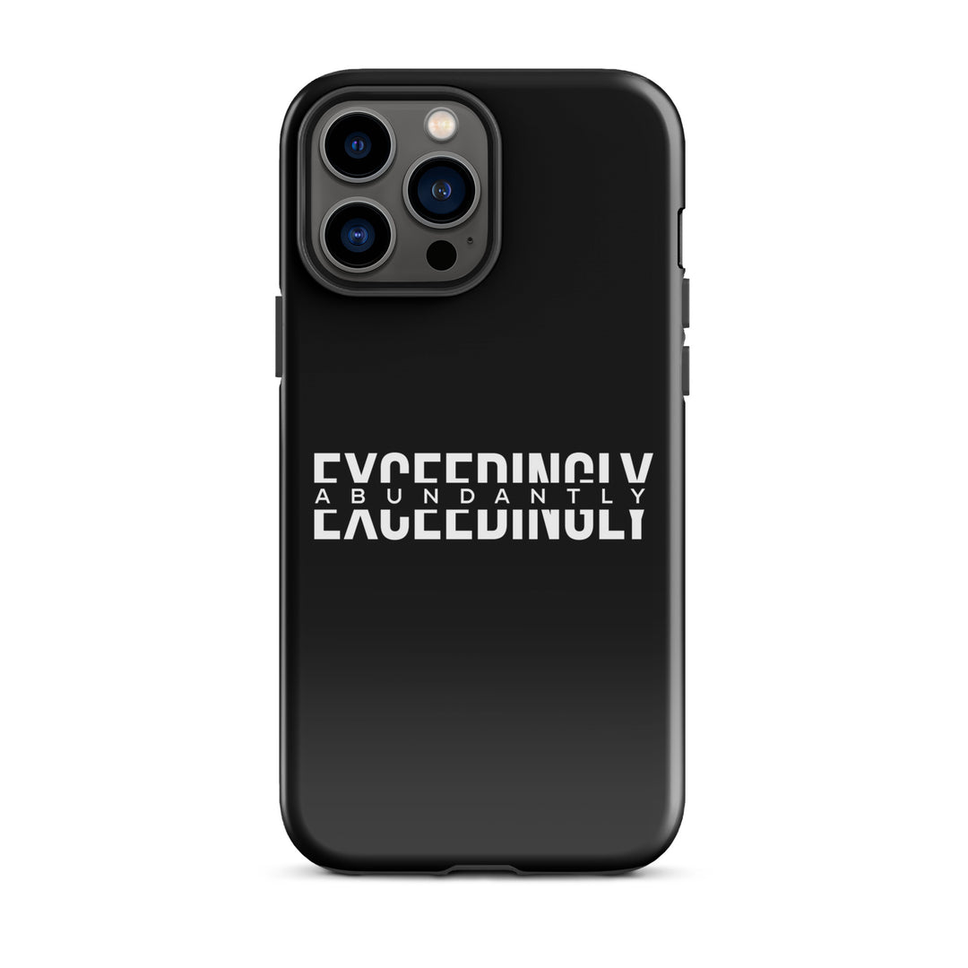 Christian Phone Case Exceedingly Abundantly Black for iPhone® iPhone® Phone Cases Glossy iPhone 13 Pro Max 