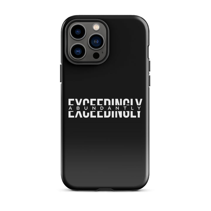 Christian Phone Case Exceedingly Abundantly Black for iPhone® iPhone® Phone Cases Glossy iPhone 13 Pro Max 