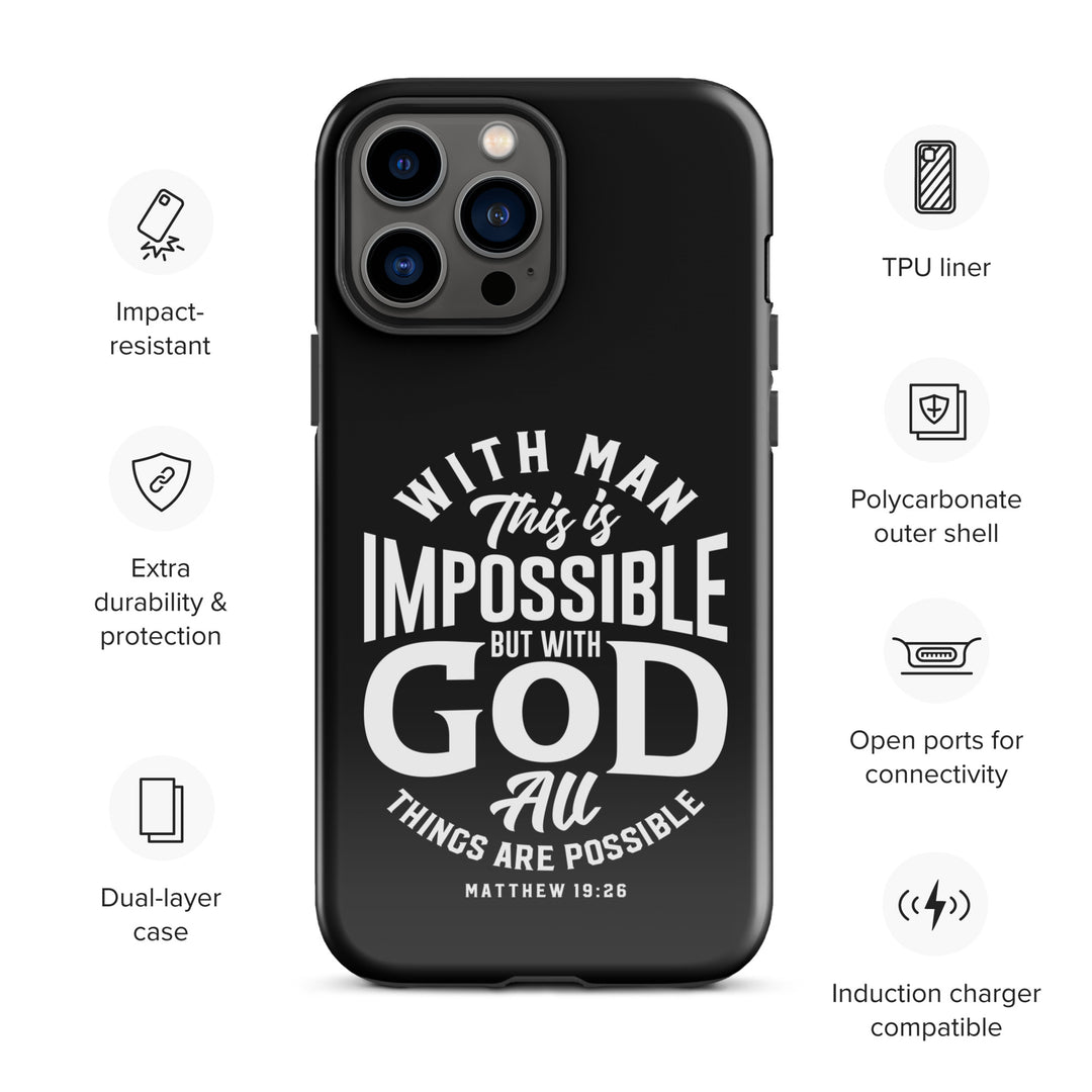 Christian Phone Case All Things Possible Black for iPhone® iPhone® Phone Cases   