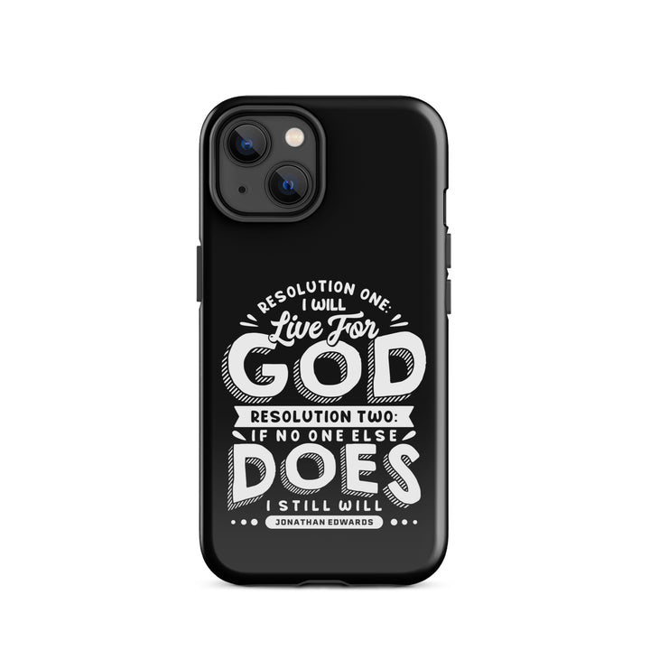 Christian Phone Case Jonathan Edwards Live For God Black for iPhone® iPhone® Phone Cases Glossy iPhone 14