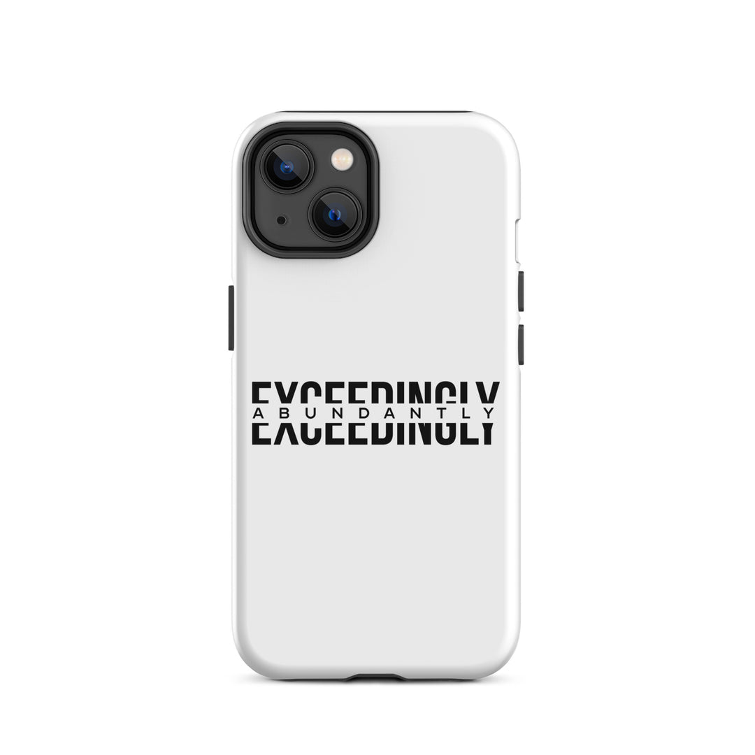 Christian Phone Case Exceedingly Abundantly White for iPhone® iPhone® Phone Cases Glossy iPhone 14 