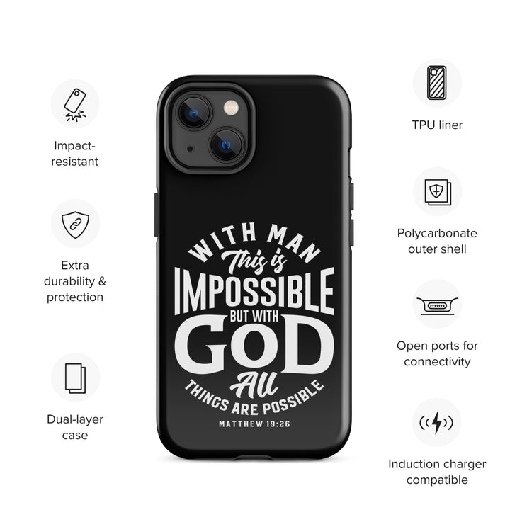 Christian Phone Case All Things Possible Black for iPhone® iPhone® Phone Cases   