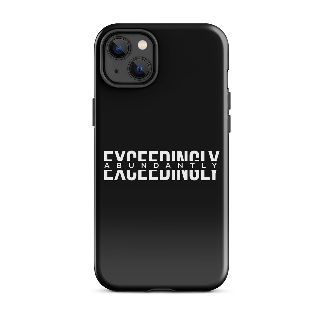 Christian Phone Case Exceedingly Abundantly Black for iPhone® iPhone® Phone Cases Glossy iPhone 14 Plus 