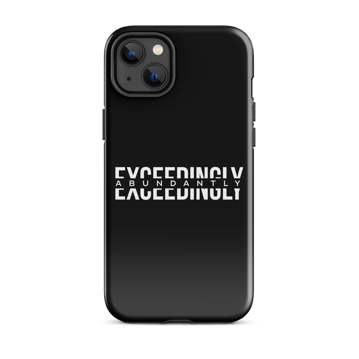 Christian Phone Case Exceedingly Abundantly Black for iPhone® iPhone® Phone Cases Glossy iPhone 14 Plus 