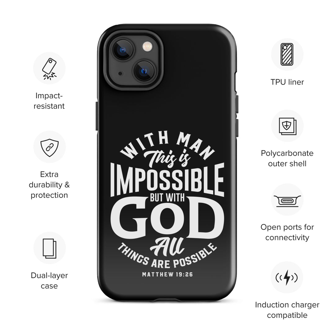 Christian Phone Case All Things Possible Black for iPhone® iPhone® Phone Cases   