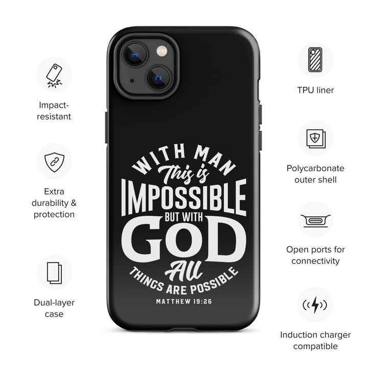 Christian Phone Case All Things Possible Black for iPhone® iPhone® Phone Cases   