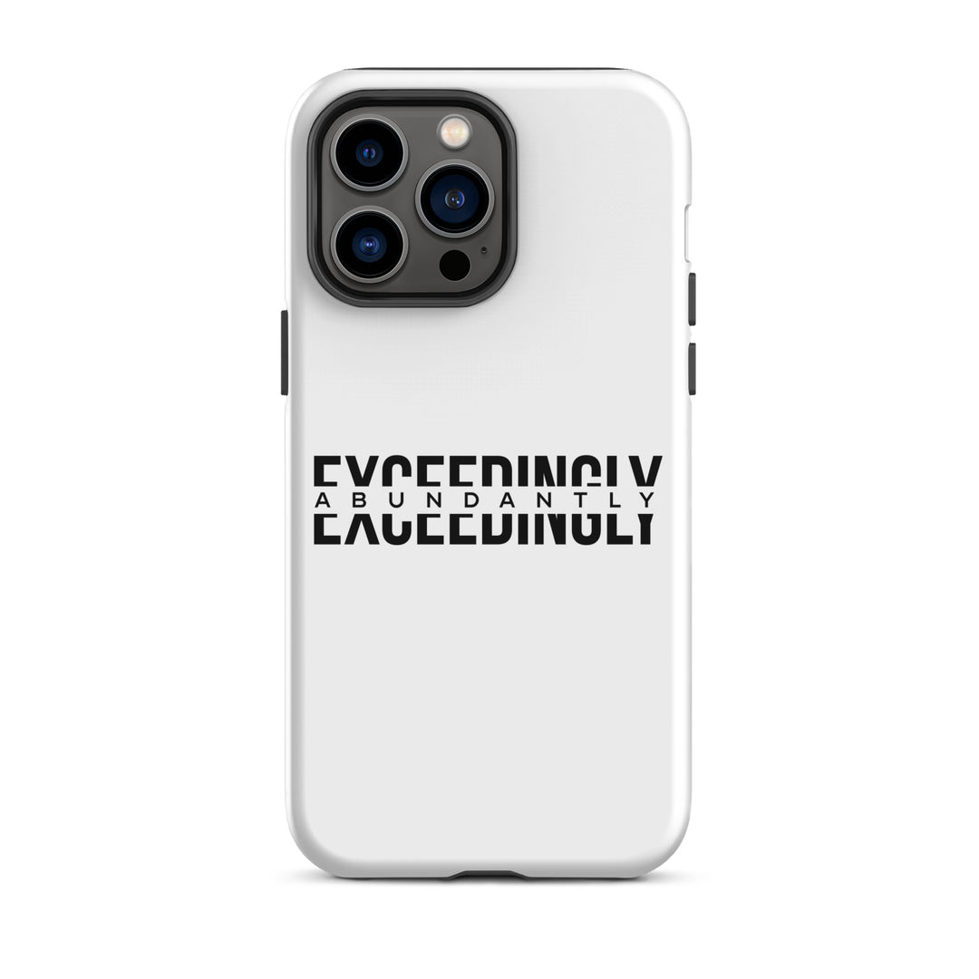 Christian Phone Case Exceedingly Abundantly White for iPhone® iPhone® Phone Cases Glossy iPhone 14 Pro Max 