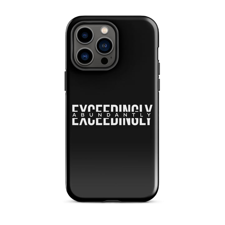 Christian Phone Case Exceedingly Abundantly Black for iPhone® iPhone® Phone Cases Glossy iPhone 14 Pro Max 
