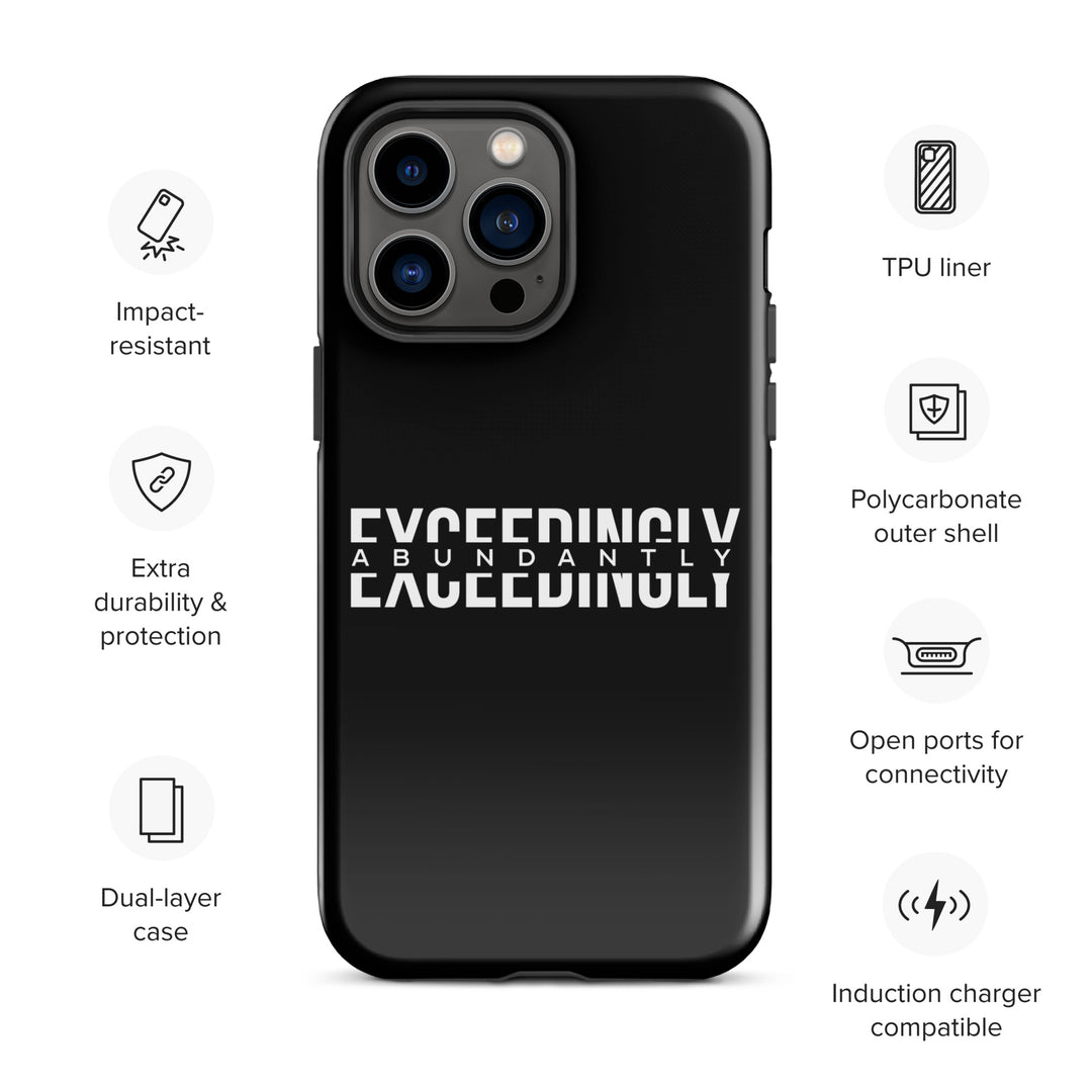 Christian Phone Case Exceedingly Abundantly Black for iPhone® iPhone® Phone Cases   