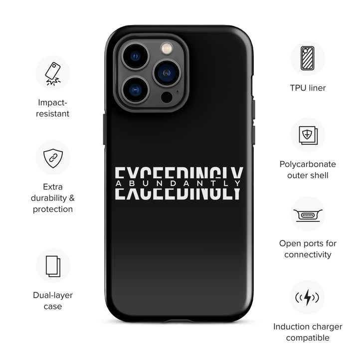 Christian Phone Case Exceedingly Abundantly Black for iPhone® iPhone® Phone Cases   