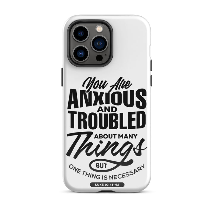 Christian Phone Case Anxious And Troubled White for iPhone® iPhone® Phone Cases Glossy iPhone 14 Pro Max 