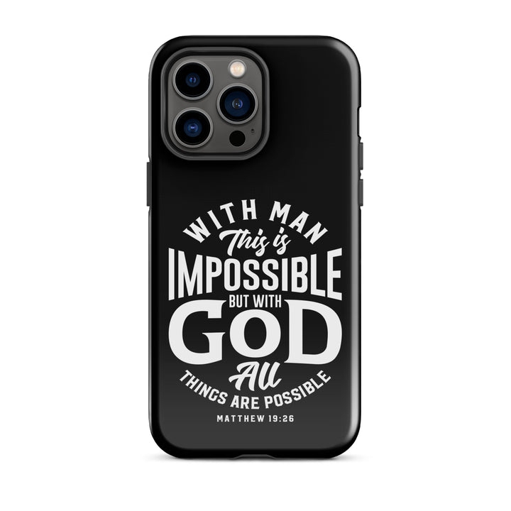 Christian Phone Case All Things Possible Black for iPhone® iPhone® Phone Cases Glossy iPhone 14 Pro Max 