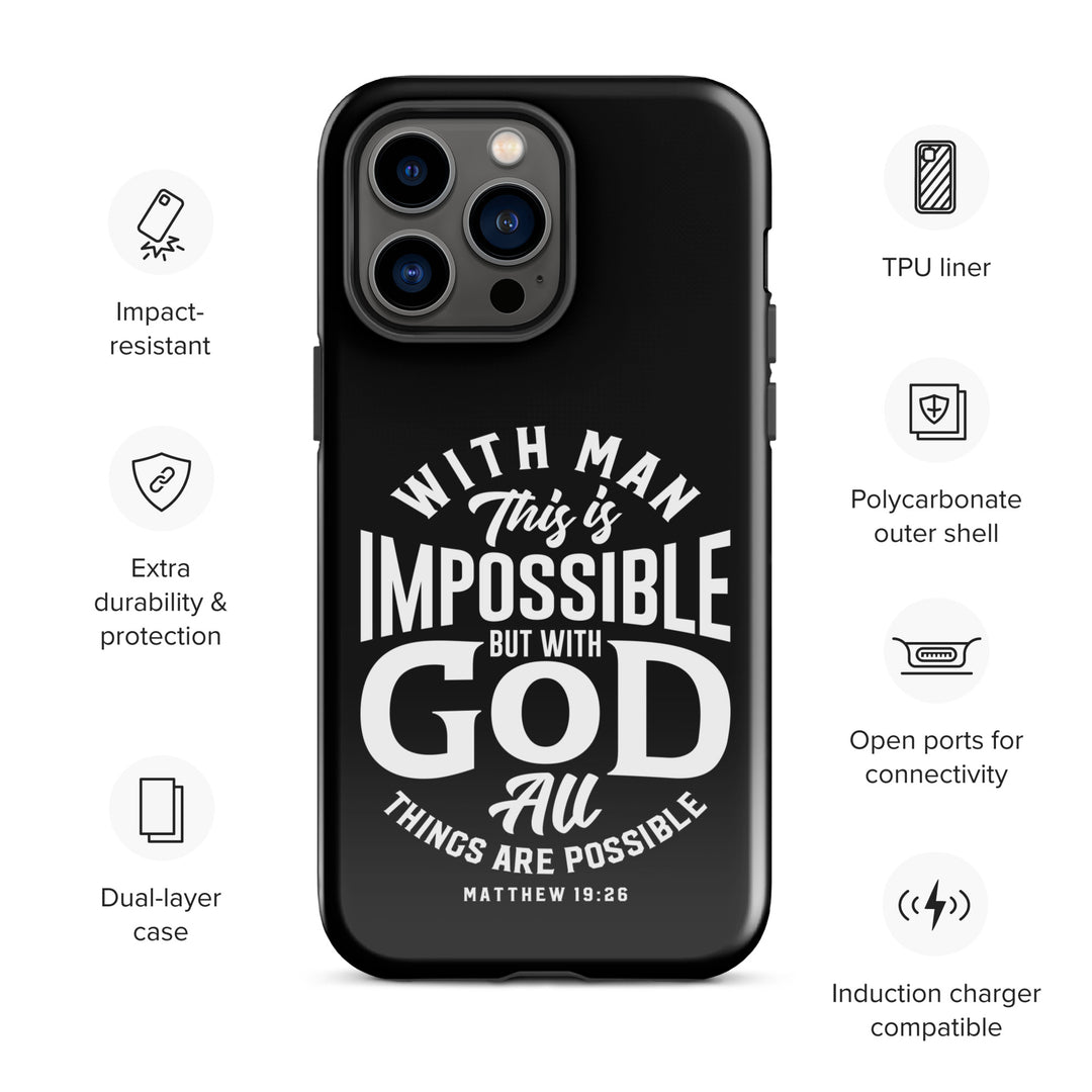 Christian Phone Case All Things Possible Black for iPhone® iPhone® Phone Cases   