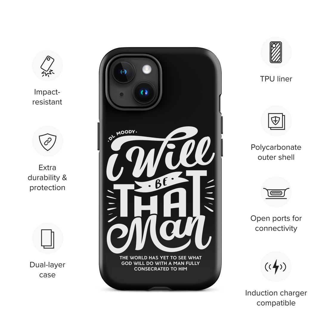 Christian Phone Case I Will Be That Man Black for iPhone® iPhone® Phone Cases   