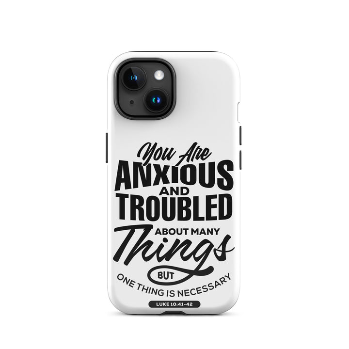 Christian Phone Case Anxious And Troubled White for iPhone® iPhone® Phone Cases Glossy iPhone 15 
