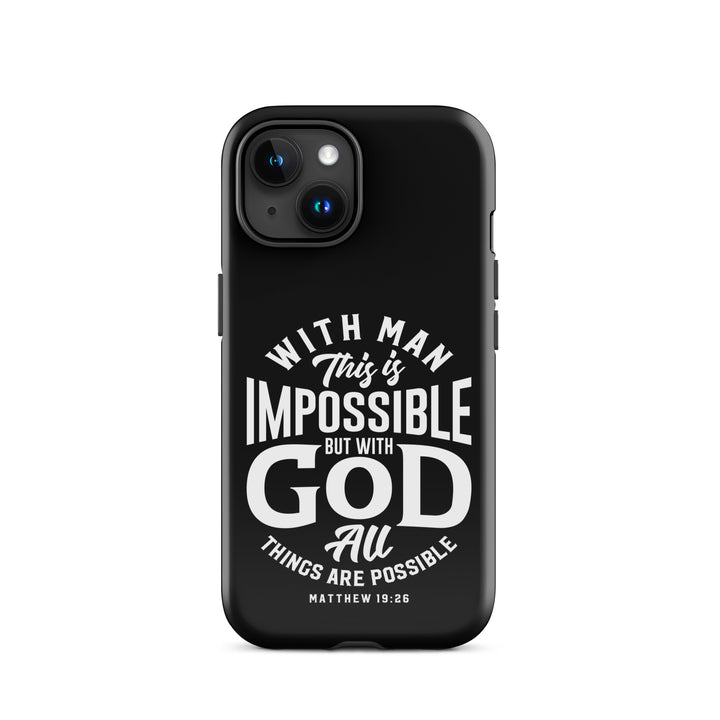 Christian Phone Case All Things Possible Black for iPhone® iPhone® Phone Cases Glossy iPhone 15 