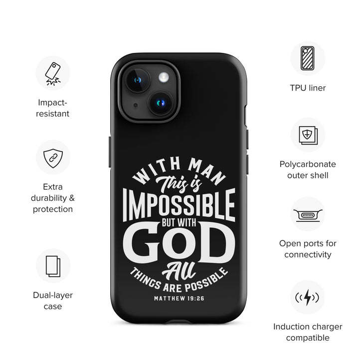 Christian Phone Case All Things Possible Black for iPhone® iPhone® Phone Cases   