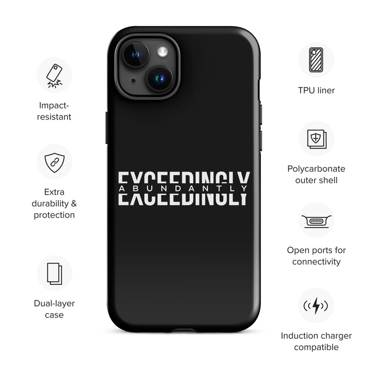 Christian Phone Case Exceedingly Abundantly Black for iPhone® iPhone® Phone Cases   