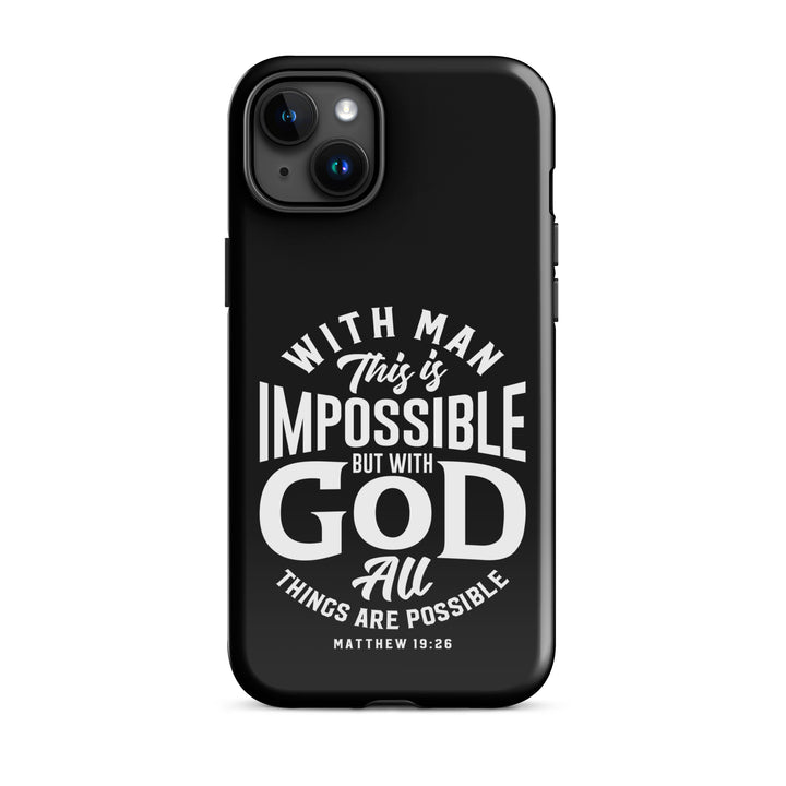 Christian Phone Case All Things Possible Black for iPhone® iPhone® Phone Cases Glossy iPhone 15 Plus 