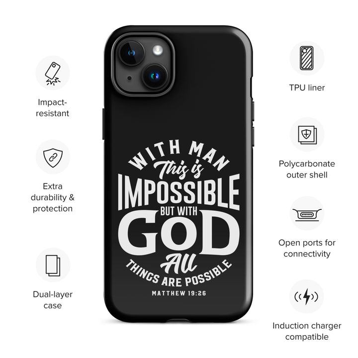 Christian Phone Case All Things Possible Black for iPhone® iPhone® Phone Cases   