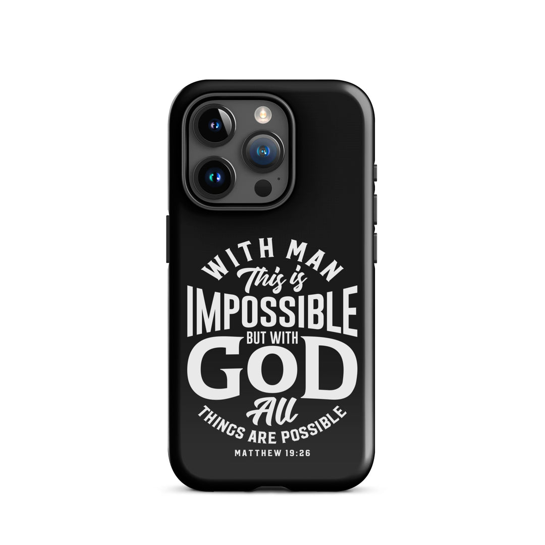 Christian Phone Case All Things Possible Black for iPhone® iPhone® Phone Cases Glossy iPhone 15 Pro 