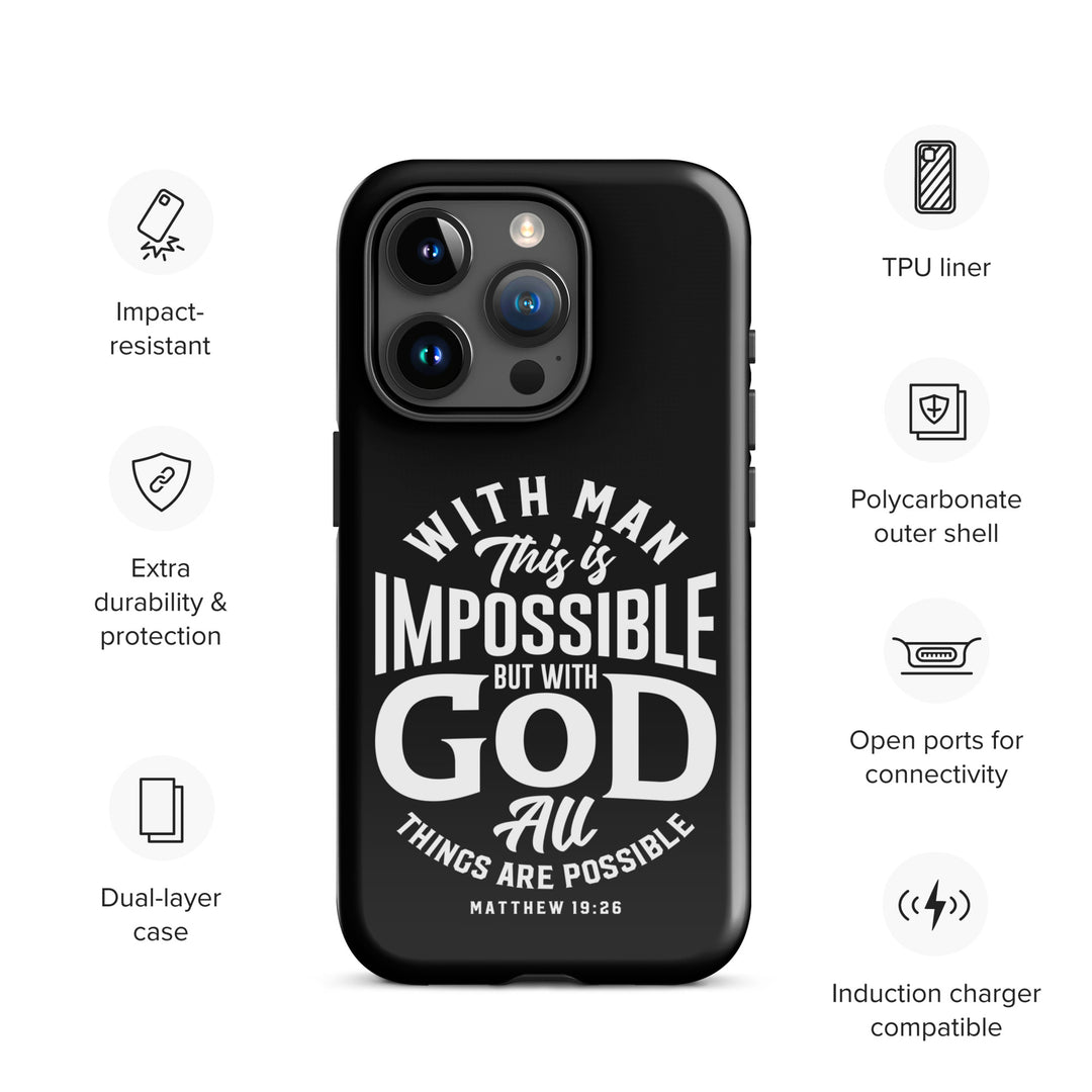 Christian Phone Case All Things Possible Black for iPhone® iPhone® Phone Cases   