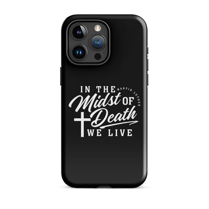 Christian Phone Case Martin Luther's Midst of Death Black for iPhone® iPhone® Phone Cases Glossy iPhone 15 Pro Max