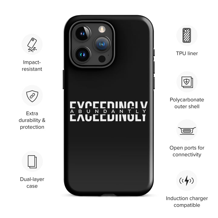 Christian Phone Case Exceedingly Abundantly Black for iPhone® iPhone® Phone Cases   