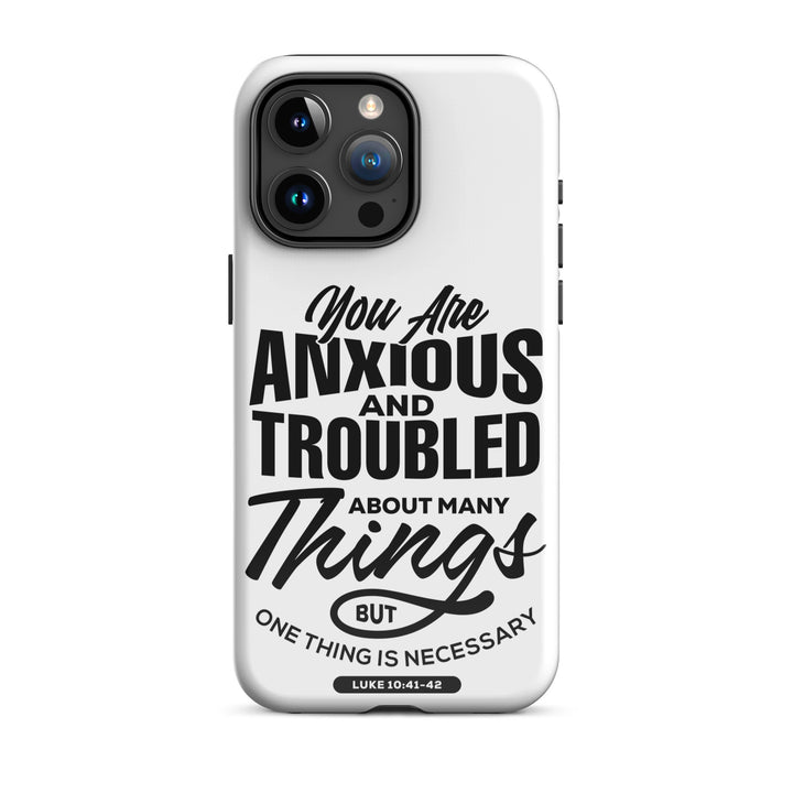 Christian Phone Case Anxious And Troubled White for iPhone® iPhone® Phone Cases Glossy iPhone 15 Pro Max 