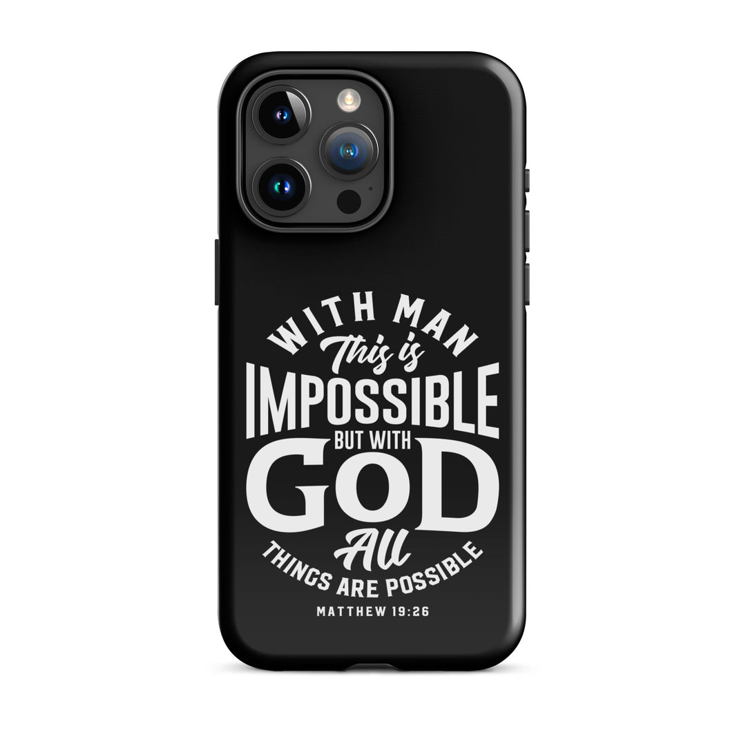 Christian Phone Case All Things Possible Black for iPhone® iPhone® Phone Cases Glossy iPhone 15 Pro Max 