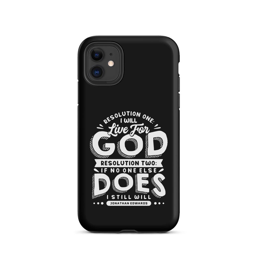 Christian Phone Case Jonathan Edwards Live For God Black for iPhone® iPhone® Phone Cases Matte iPhone 11