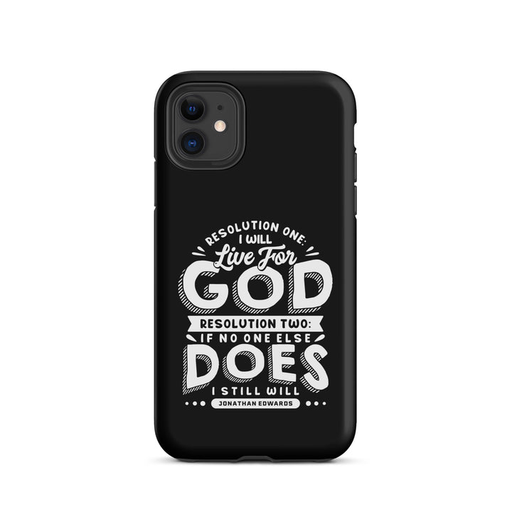 Christian Phone Case Jonathan Edwards Live For God Black for iPhone® iPhone® Phone Cases Matte iPhone 11