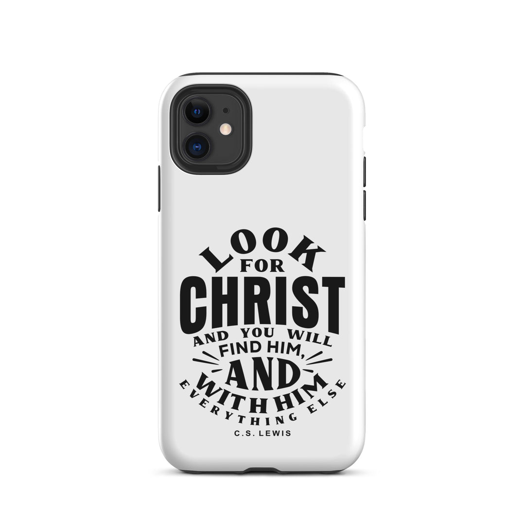 Christian Phone C.S. Lewis Case Look For Christ White for iPhone® iPhone® Phone Cases Matte iPhone 11