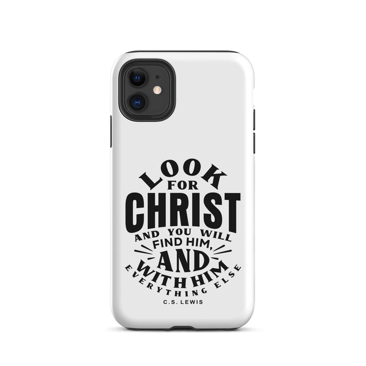 Christian Phone C.S. Lewis Case Look For Christ White for iPhone® iPhone® Phone Cases Matte iPhone 11
