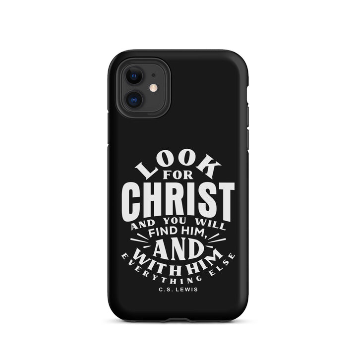 Christian Phone C.S. Lewis Case Look For Christ Black for iPhone® iPhone® Phone Cases Matte iPhone 11
